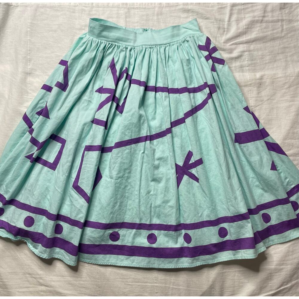Disney Parks Her Universe The Dress Shop Mad Party Blue Teacup Skirt XS Women's